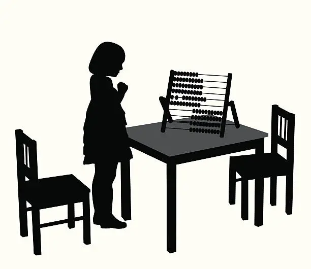 Vector illustration of Abacus Vector Silhouette