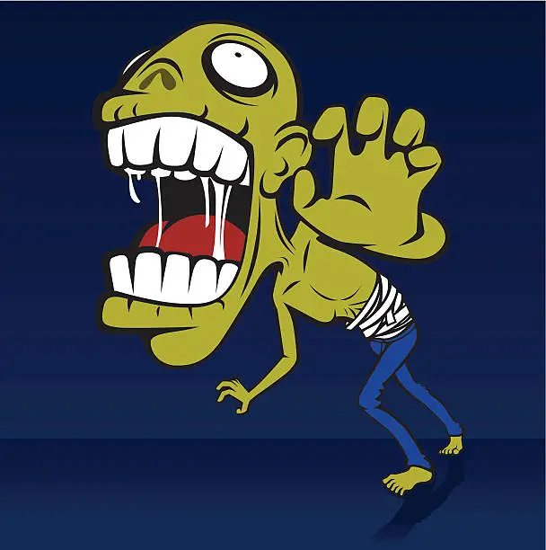 Vector illustration of Zombie alive!