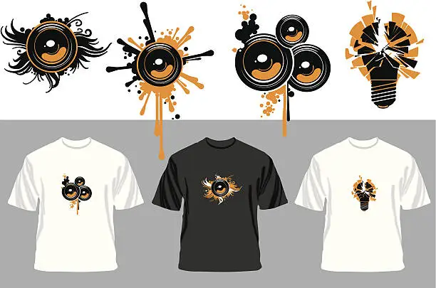 Vector illustration of shirts design