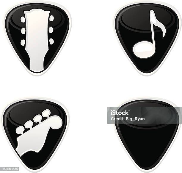Pick Set Stock Illustration - Download Image Now - Guitar, Guitar Pick, Vector