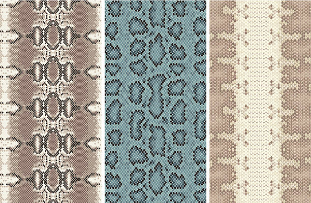Seamless snakeskin #2 3 design of snake skin background, all can repeat at four directions. python stock illustrations