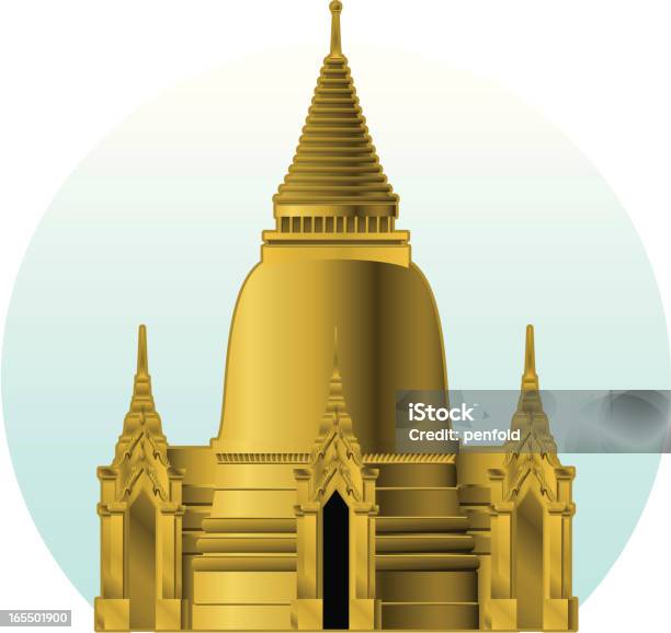 Vetores de Bangkok Estupa Dourada e mais imagens de Bangkok - Bangkok, Buda, Budismo