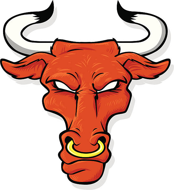 Bull Head Stock Illustration - Download Image Now - Bull - Animal, Nose Ring,  Aggression - iStock