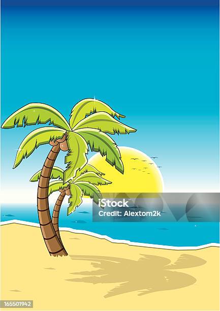 Ilustración de La Playa y más Vectores Libres de Derechos de Luz del sol - Luz del sol, Playa, Agua