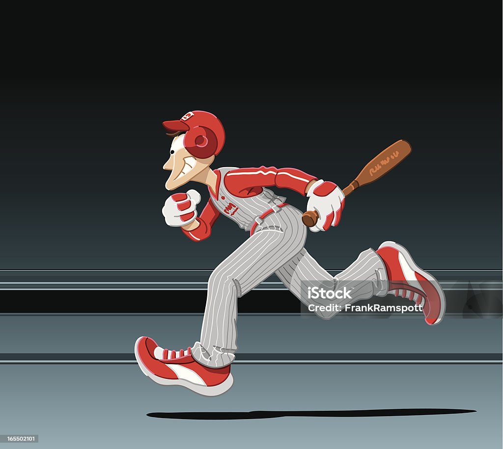 Baseball Runner Vector Running Baseball Player Stock Illustration - Download Image Now ...