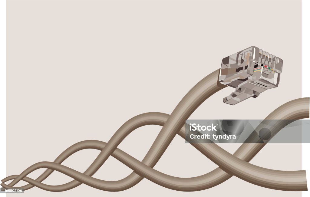 Network Connector Searching for your socket Cable stock vector