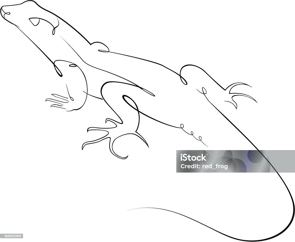 Lizard - Vetor de Lagarto royalty-free