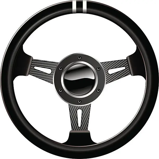 Vector illustration of Sport steering wheel