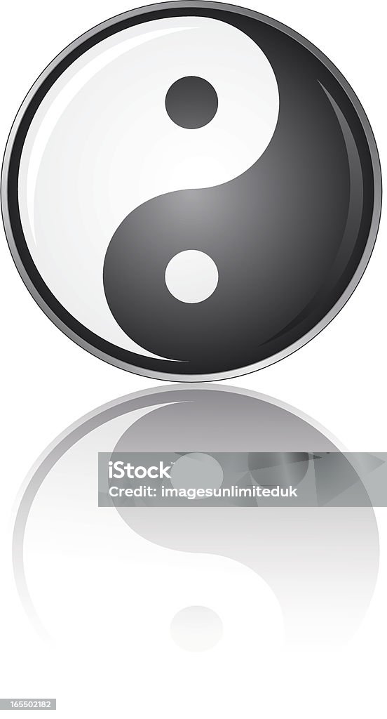yin yang & botón - arte vectorial de Armonía - Concepto libre de derechos
