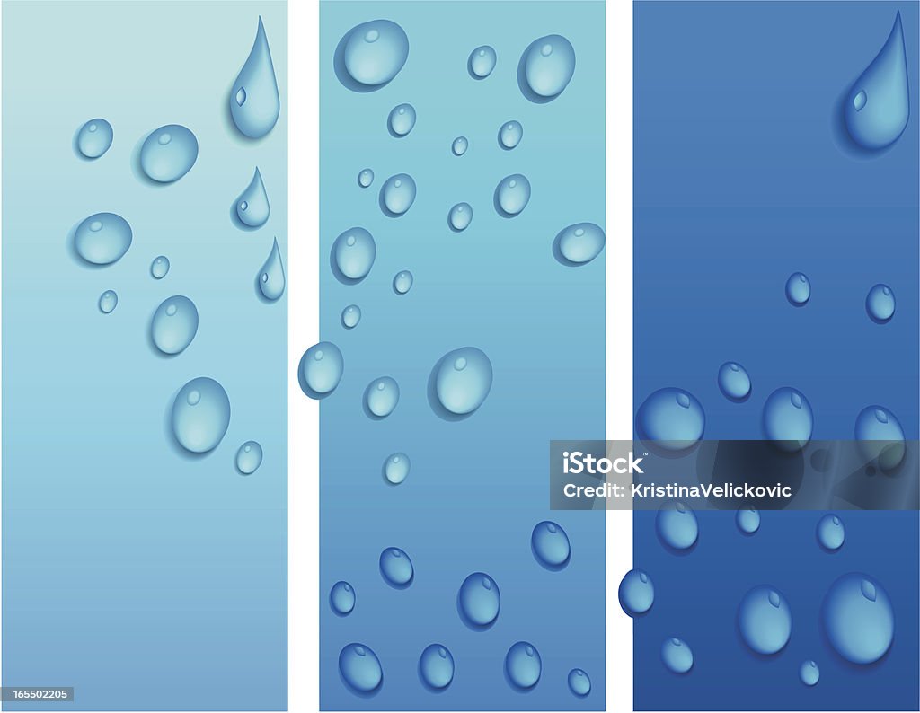 Gouttes d'eau - clipart vectoriel de Bleu libre de droits