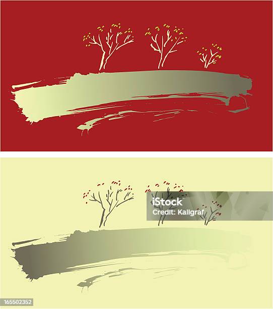 Пейзаж Дерево Природа — стоковая векторная графика и другие изображения на тему Осень - Осень, Япония, Tai Chi