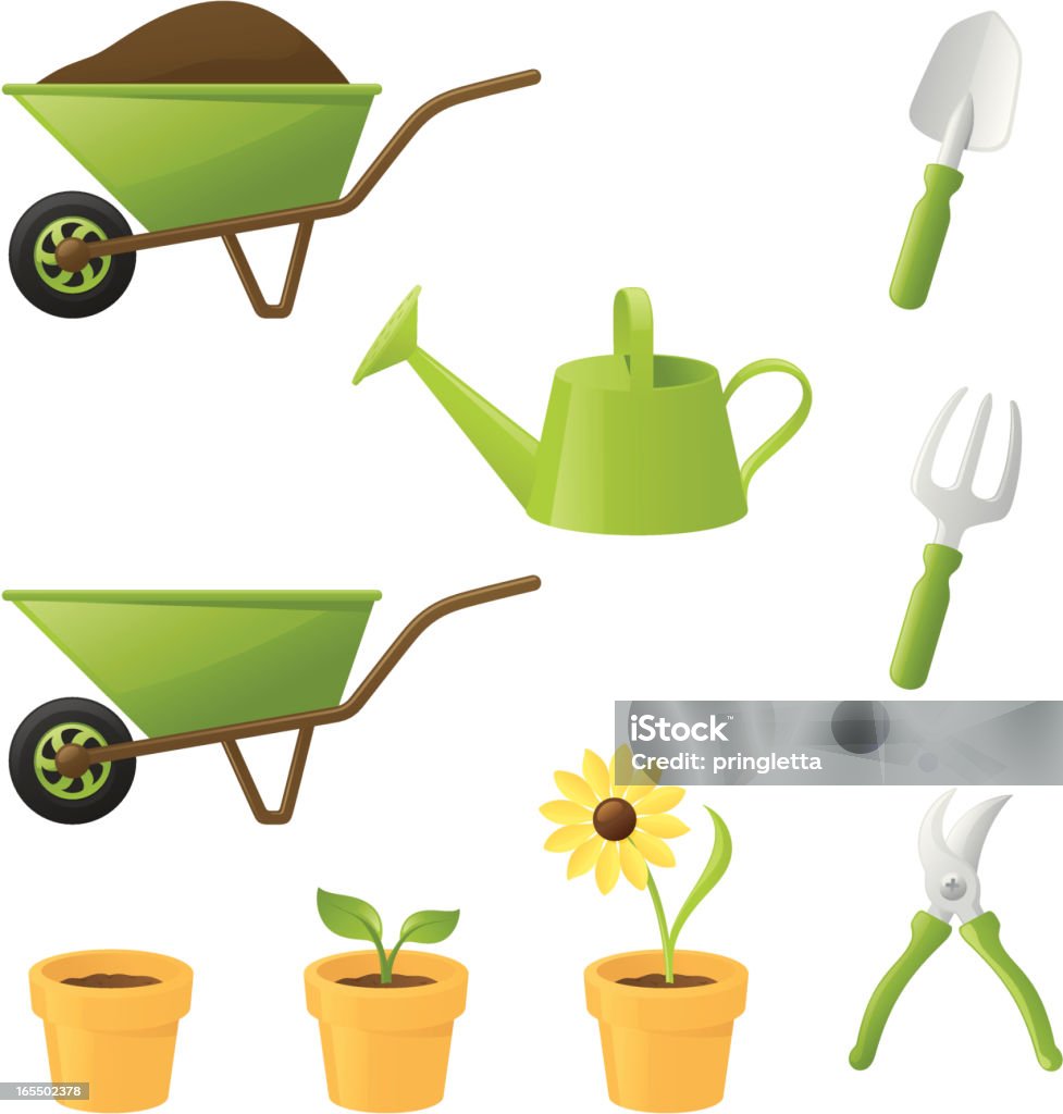 Green Fingers-incluindo jpeg - Royalty-free Espátula - Equipamento arte vetorial