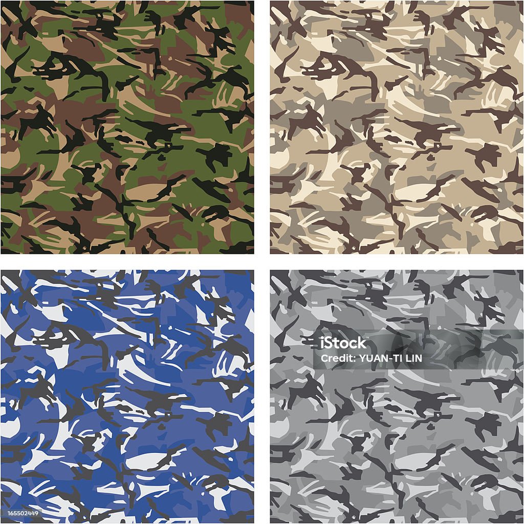 Camouflage (Seamless) The vector file(Camouflage.eps) also include the repeating pattern as actual swatches in the Swatches palette. Army stock vector