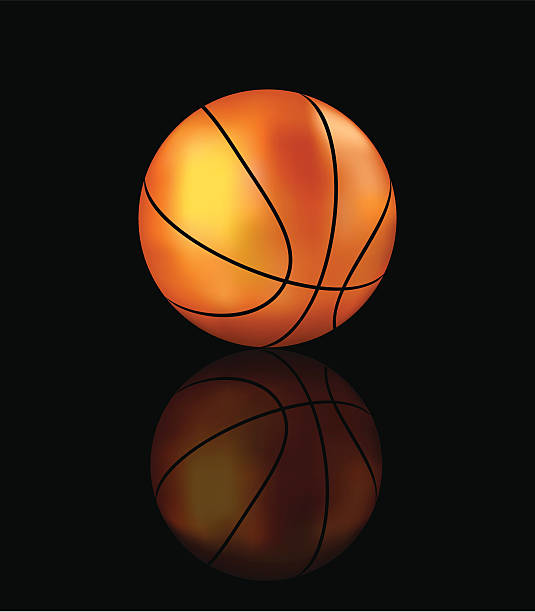 баскетбол - basketball black background nobody isolated stock illustrations