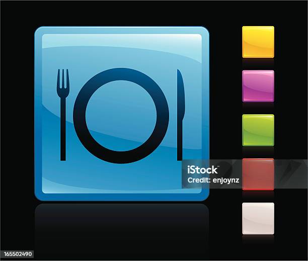 Ресторан Icon — стоковая векторная графика и другие изображения на тему Без людей - Без людей, Белый, Блестящий