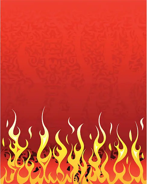 Vector illustration of fire background