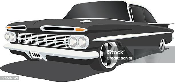 Classic Chevrolet Impala Stock Illustration - Download Image Now - Old-fashioned, Retro Style, Vector