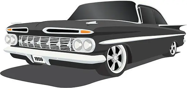 Vector illustration of Classic Chevrolet Impala