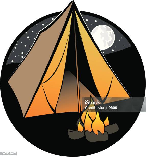 Camp Out Vector Camping Out Stock Illustration - Download Image Now - Adventure ...