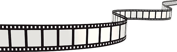 stockillustraties, clipart, cartoons en iconen met curvy filmstrip [vector] - negatief beeldtype