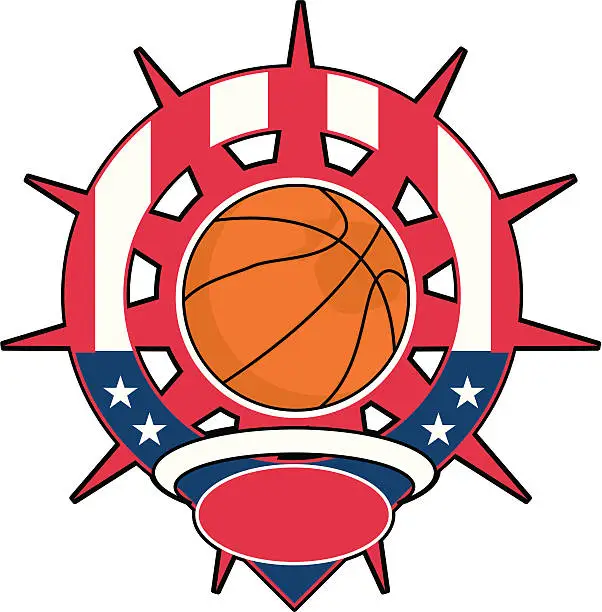 Vector illustration of USA Basketball