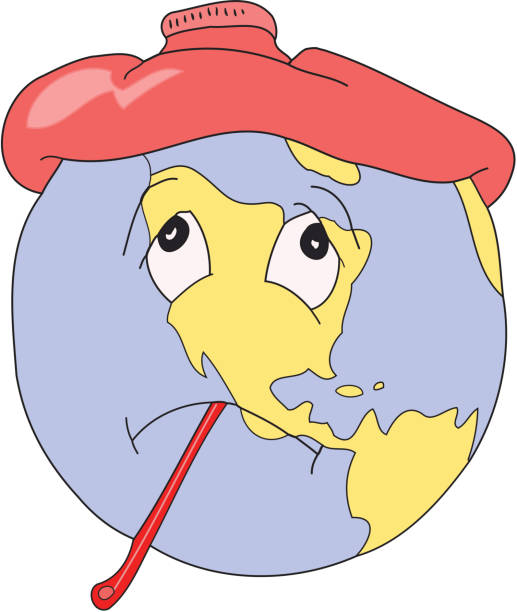 глобальное потепление - global warming illness ice pack earth stock illustrations