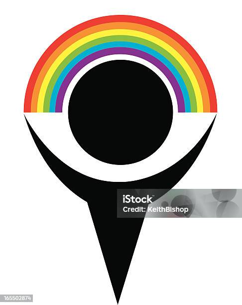 Rainbow Человек С Гей Символ Природы Жизни Или — стоковая векторная графика и другие изображения на тему Векторная графика - Векторная графика, Весёлый, Иллюстрация