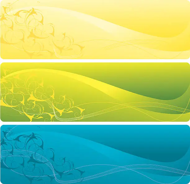 Vector illustration of Abstract Banner Set