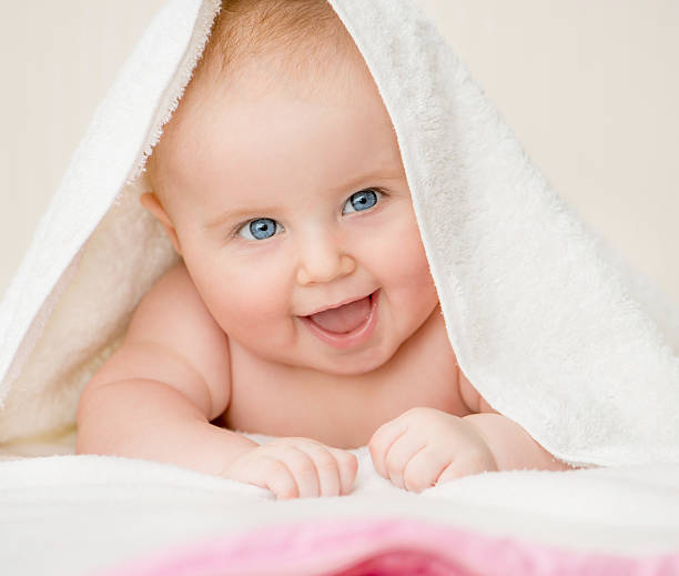 istock happy baby with towel 165502964