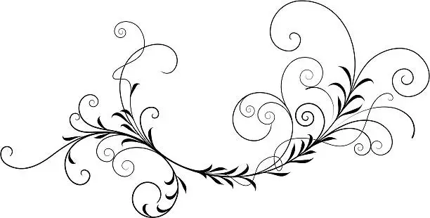 Vector illustration of Foliate Filigree