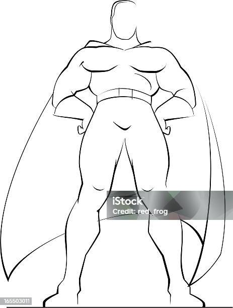スーパーヒーロー - スーパーヒーローのベクターアート素材や画像を多数ご用意 - スーパーヒーロー, 線画, イラストレーション