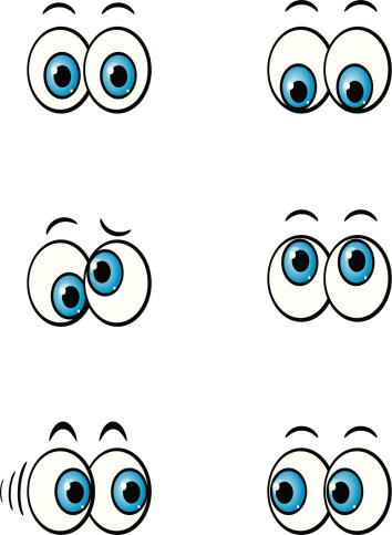 cartoon style eyes