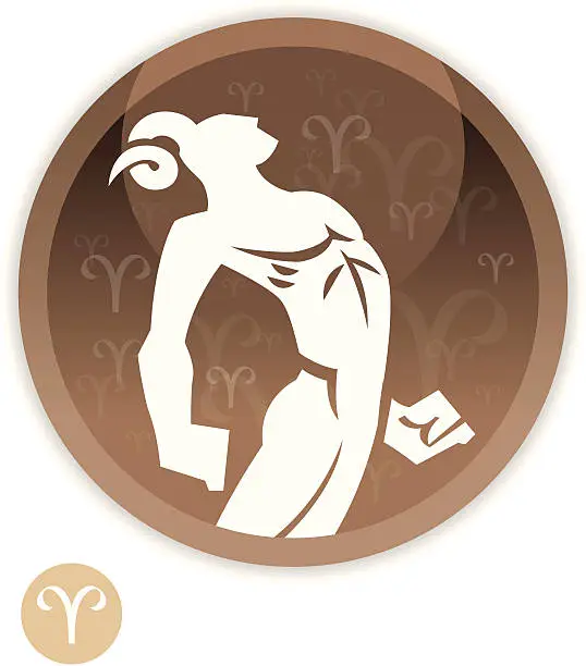 Vector illustration of Male Zodiac - Aries