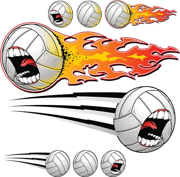 Vector illustration of Volleyball Scream