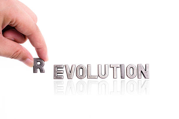 revolution, not evolution stock photo