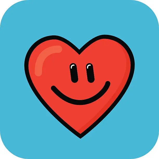 Vector illustration of Smiley Heart