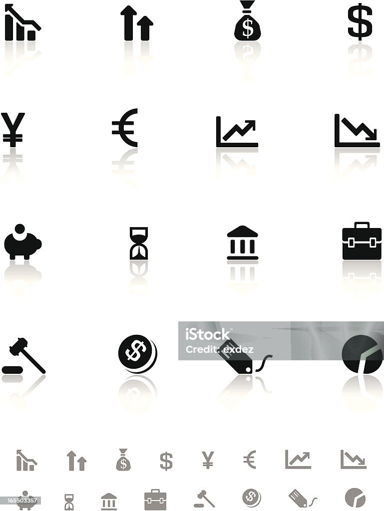 Ensemble d'icônes d'affaires - clipart vectoriel de Activité bancaire libre de droits