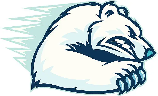 Vector illustration of Polar Bear Scratch.