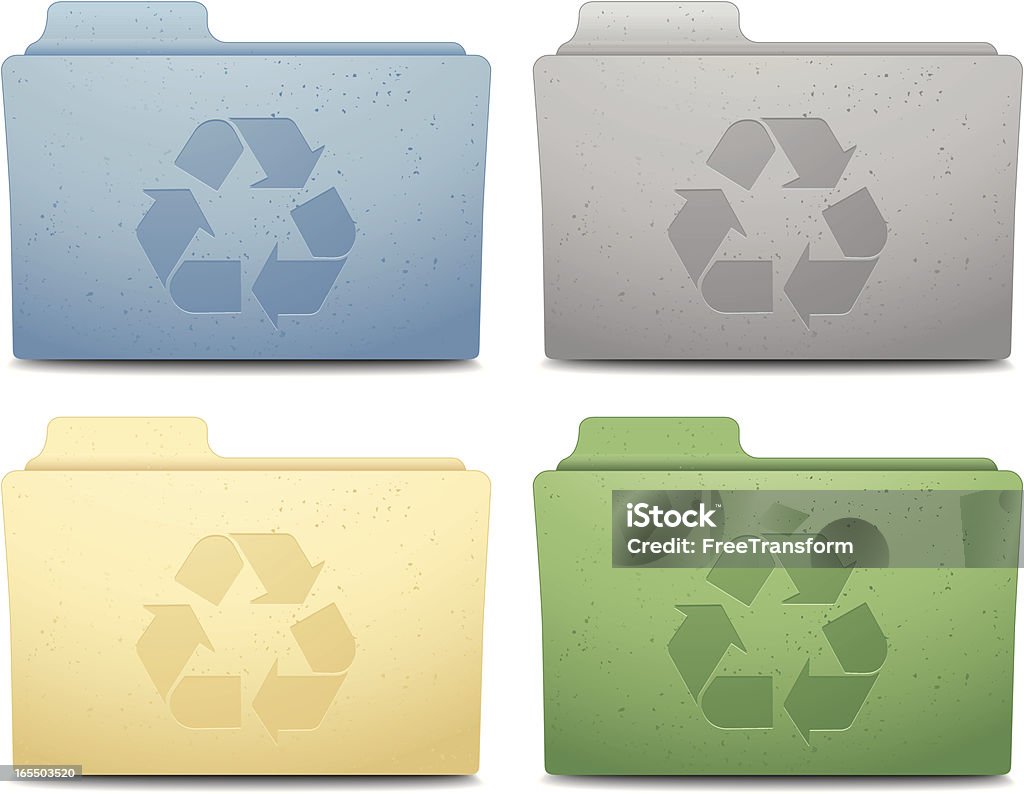 File Folder Recyclable Recycled Folders Stock Illustration - Download Image Now - Business ...