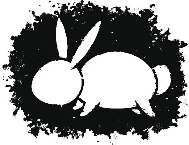 Vector illustration of background conejo