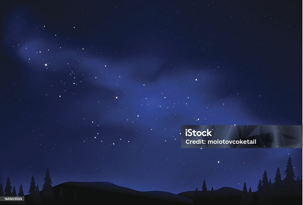 Nuit étoilée - clipart vectoriel de Nuit libre de droits