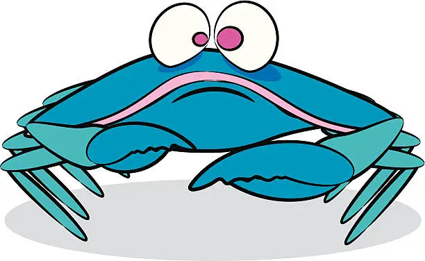 Vector illustration of Blue Crab Cartoon