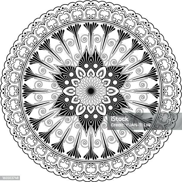 Mandala Forme Feuillage Vecteurs libres de droits et plus d'images vectorielles de Mandala - Mandala, Vectoriel, Ajour