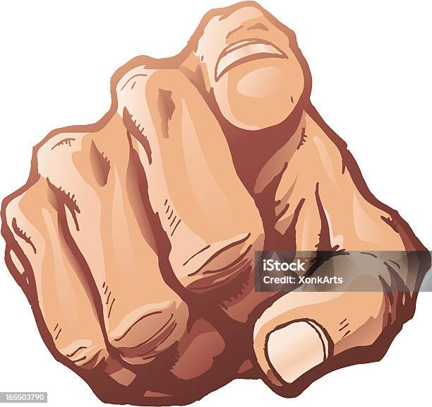 Finger Point 2d Finger Point Stock Illustration - Download Image Now - Cut Out, Human ...