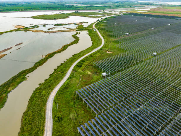 istock Photovoltaic panel aerial photography 1655038330