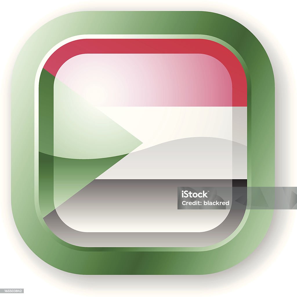 Bandiera del Sudan icona - arte vettoriale royalty-free di Bandiera