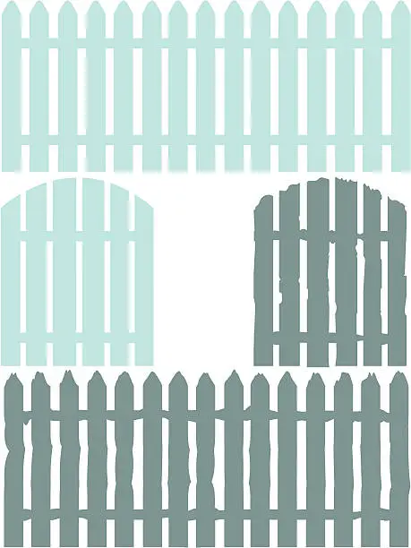 Vector illustration of Good /Bad Fence