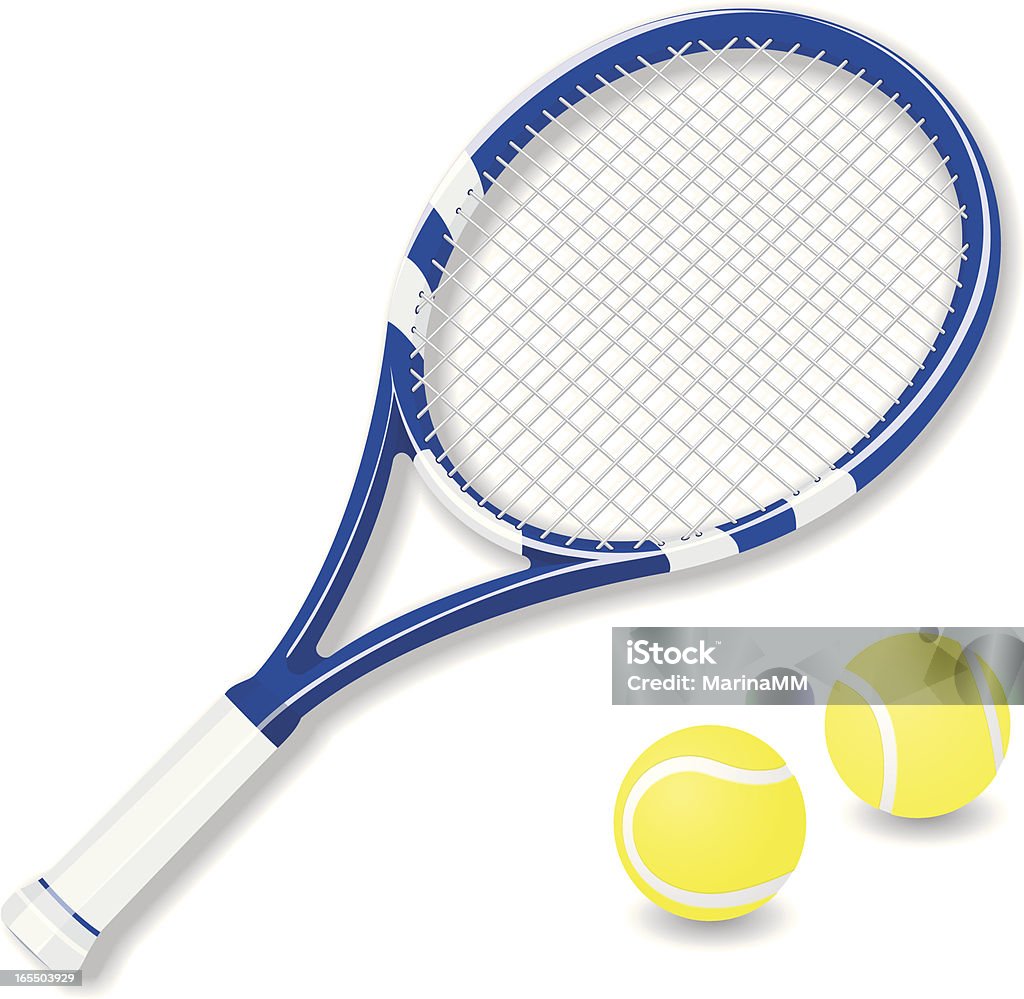 Vecteur Raquette de tennis et balles - clipart vectoriel de Raquette de tennis libre de droits