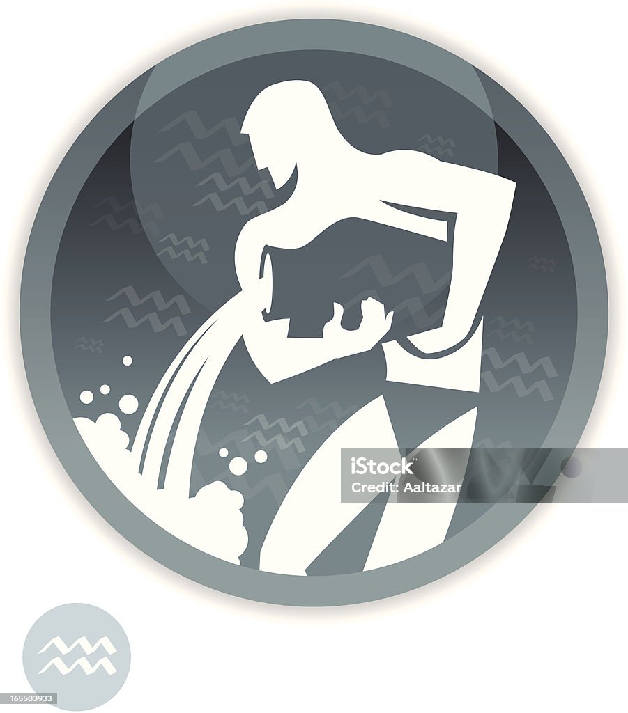 Male Zodiac - Aquarius One of the 12 male zodiac signs. Aquarius - Astrology Sign stock vector