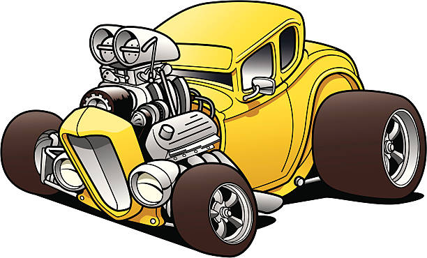 Hot Rod Coupe vector art illustration